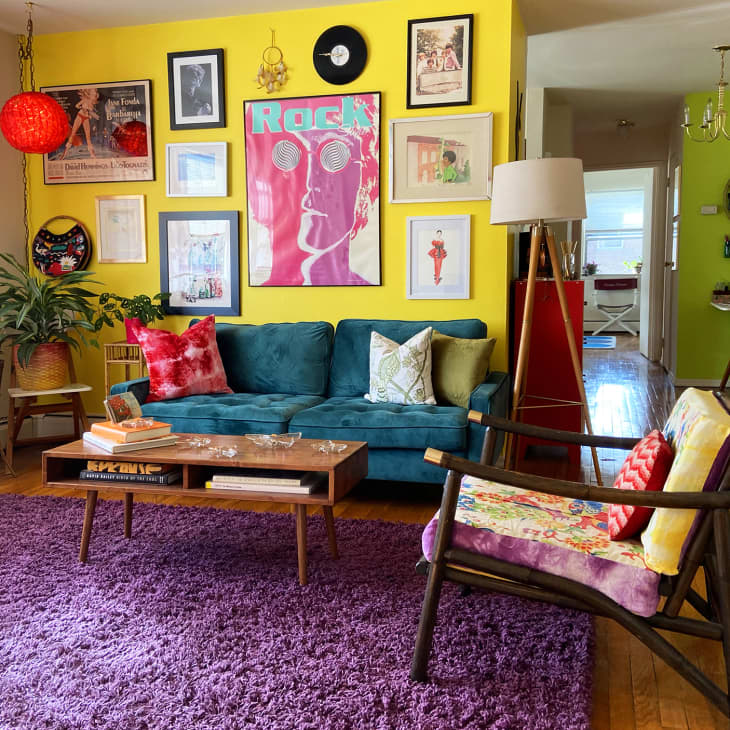 Small Rental Apartment With 1960s and 1970s Color Palette Apartment